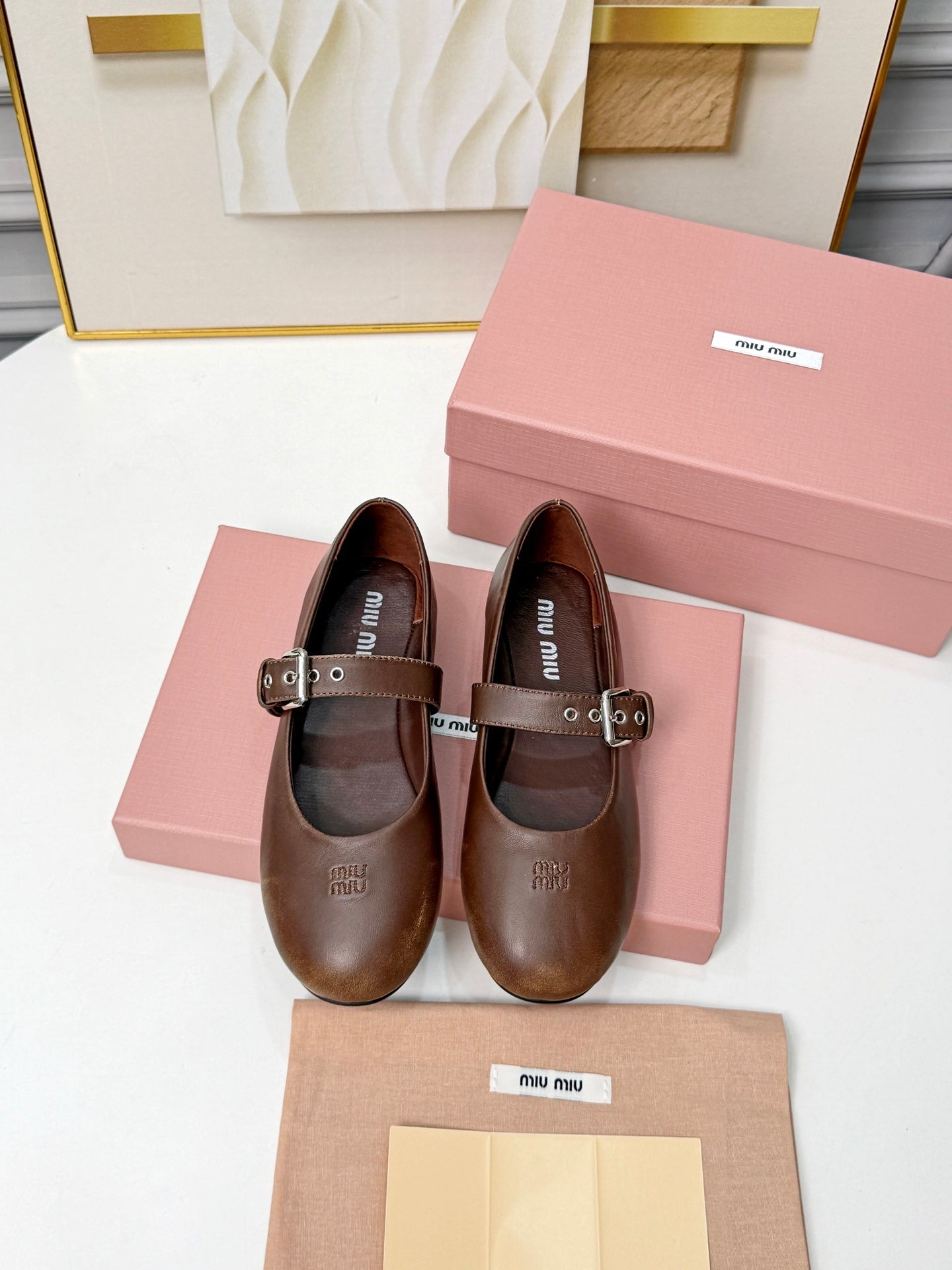 Miumiu 2026 Ballet Flats Suede Sheepskin 956925