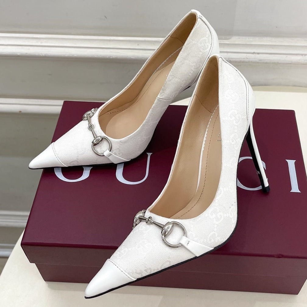Gucci 2026 Donna Shoe 110mm Cowhide Canvas 946604