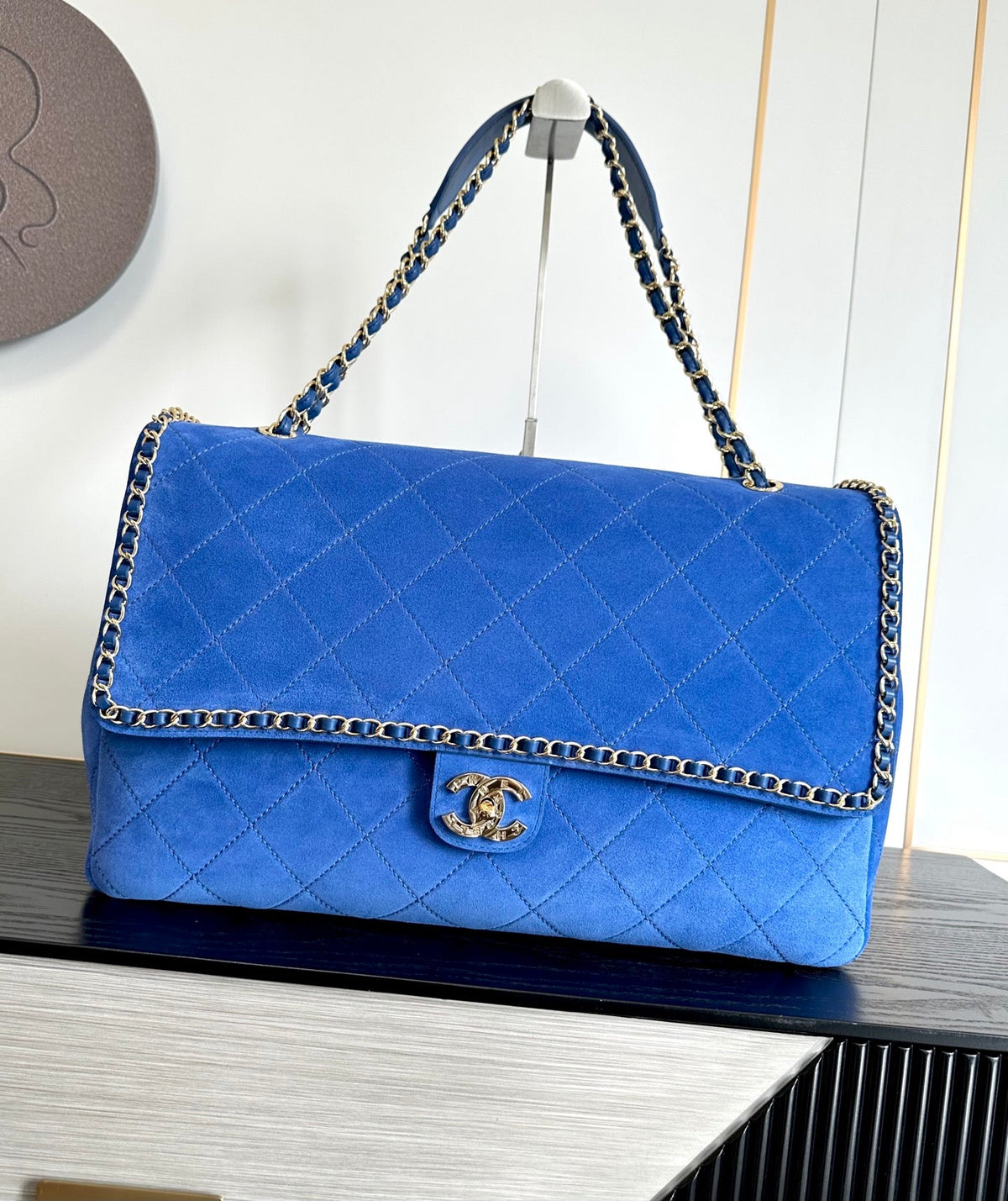 Chanel 2026 x Pharrell Williams Suede XXL Flap Bag Suede Leather 167141