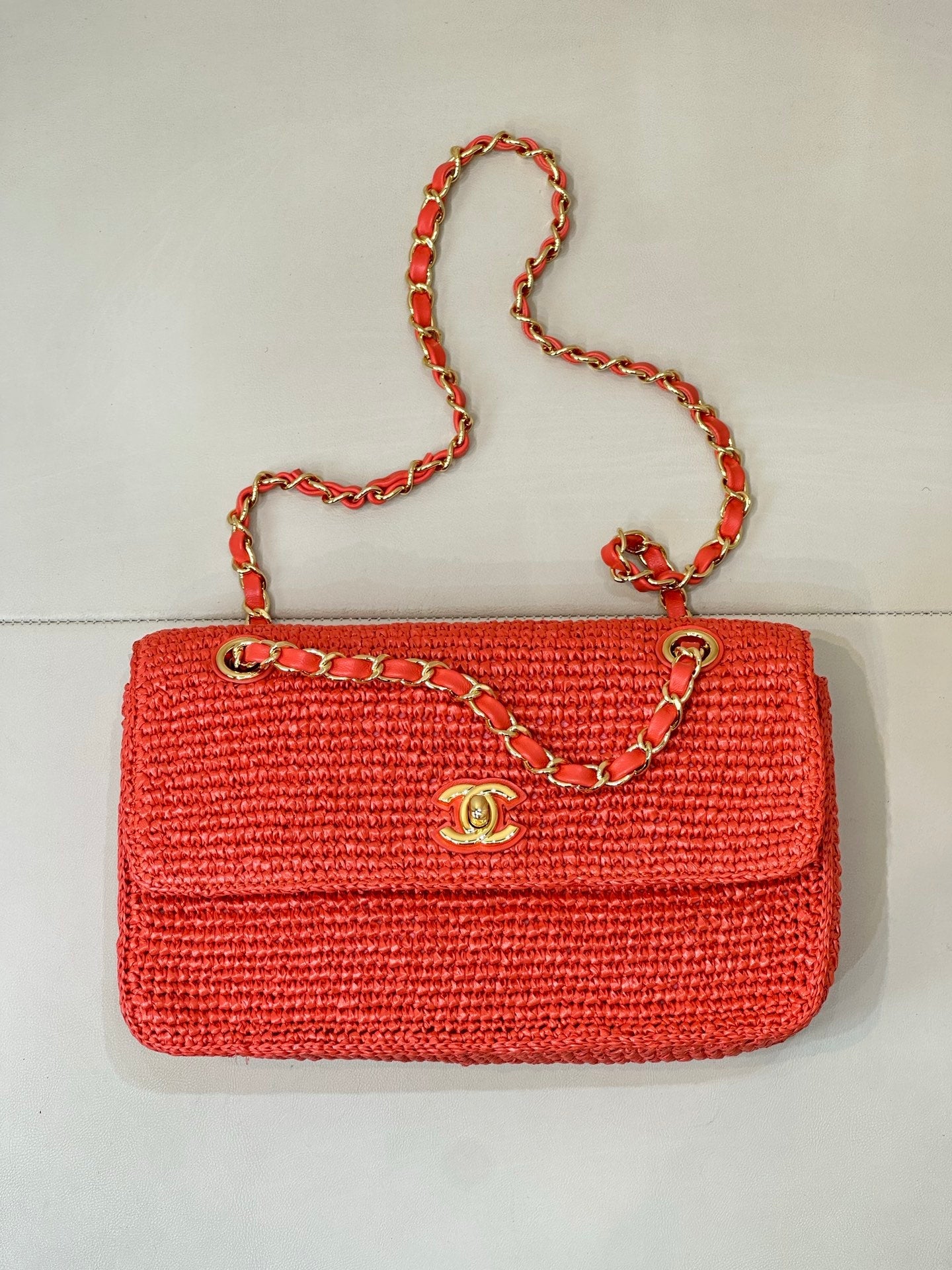 Chanel 2026 Coco Beach Flap Bag Raffia Leather 143488