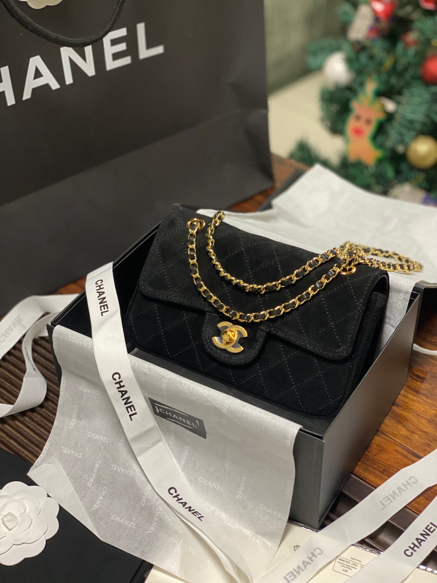 Chanel 2026 Flap Bag 20cm Suede Leather