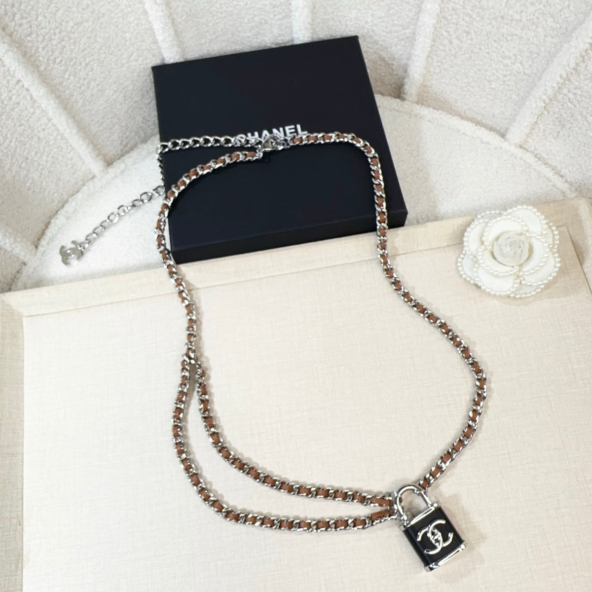 Chanel 2026 CC Padlock Chain Necklace Belt 215448