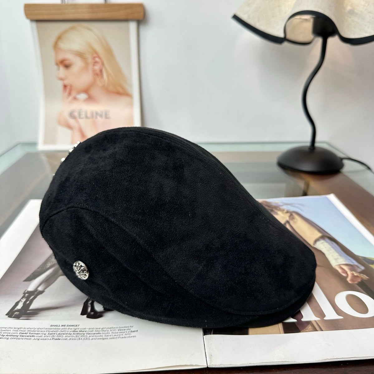 Chrome Hearts Suede Newsboy Hat 514962