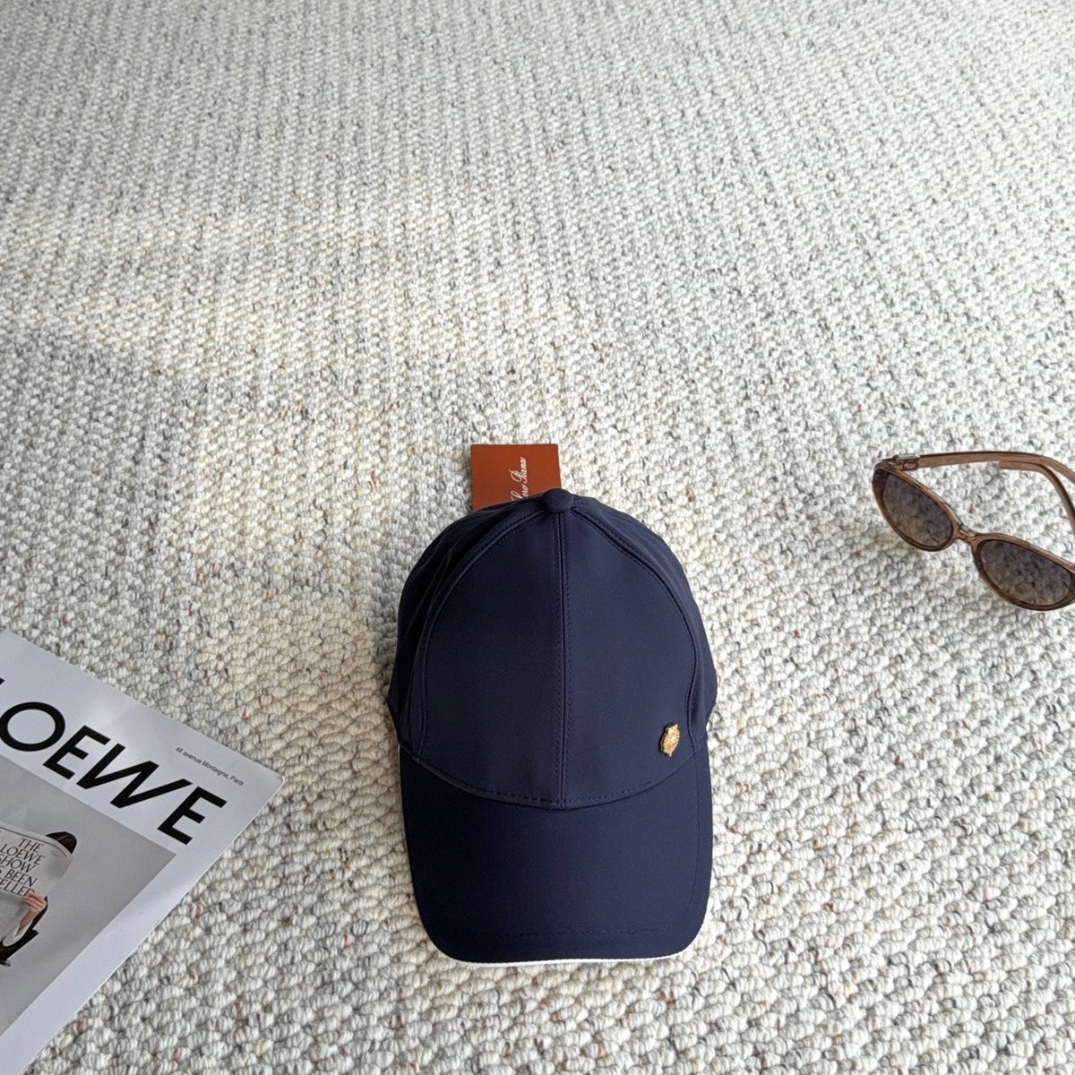 Loro Piana Baseball Cap with Metal Logo 425743