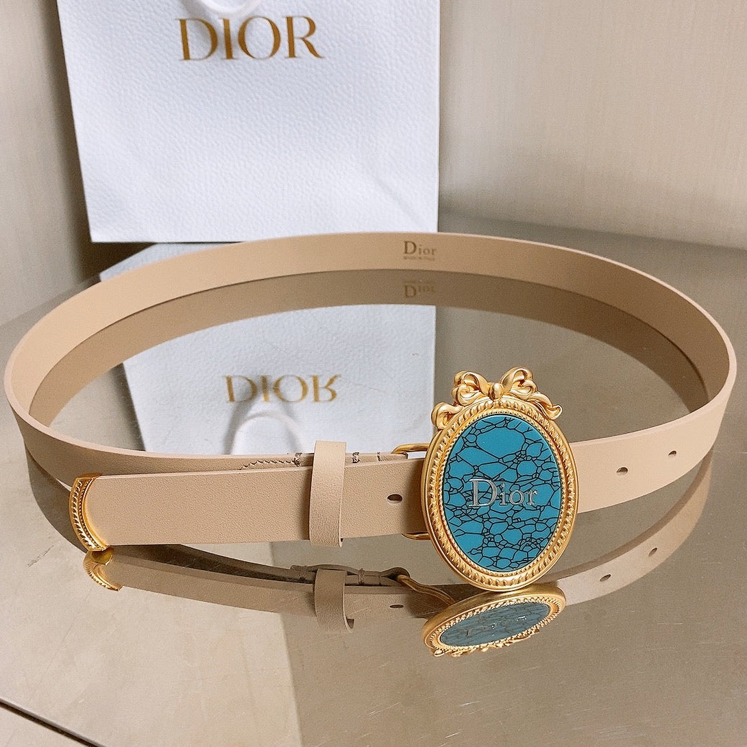Dior 2026 Médaillon Belt 25mm Leather 216234