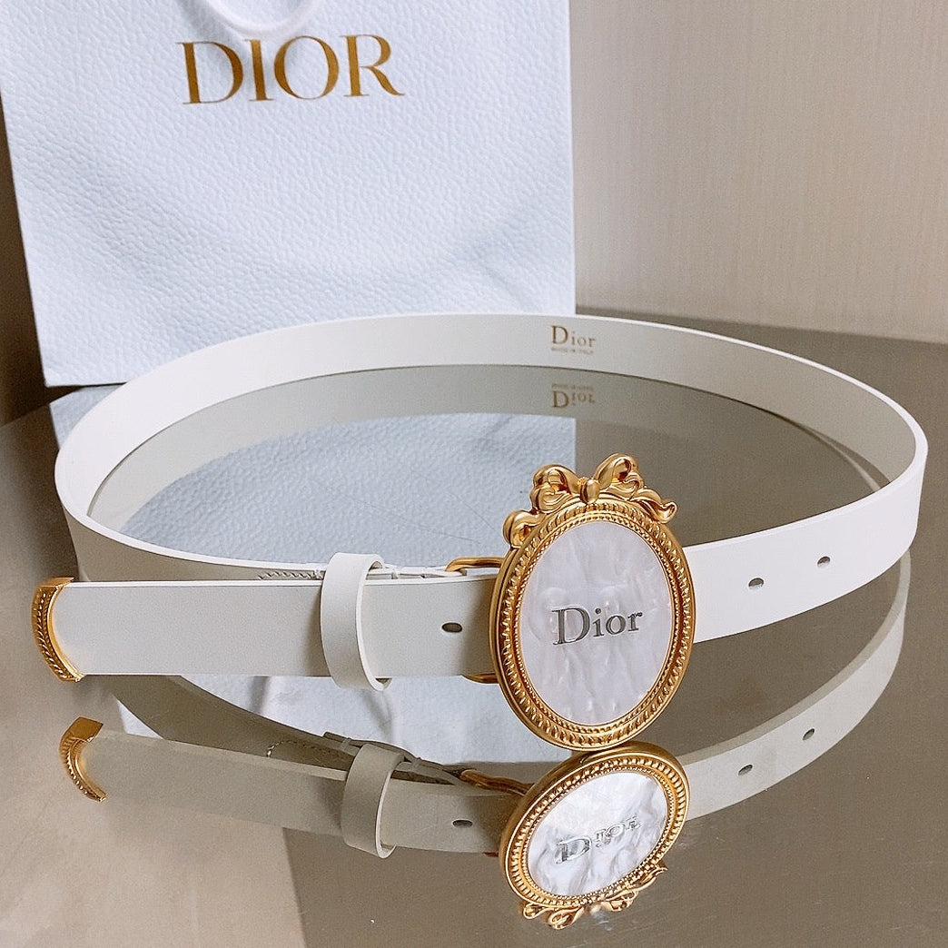 Dior 2026 Dior Médaillon 7cm Belt Buckle 25mm Leather 216226
