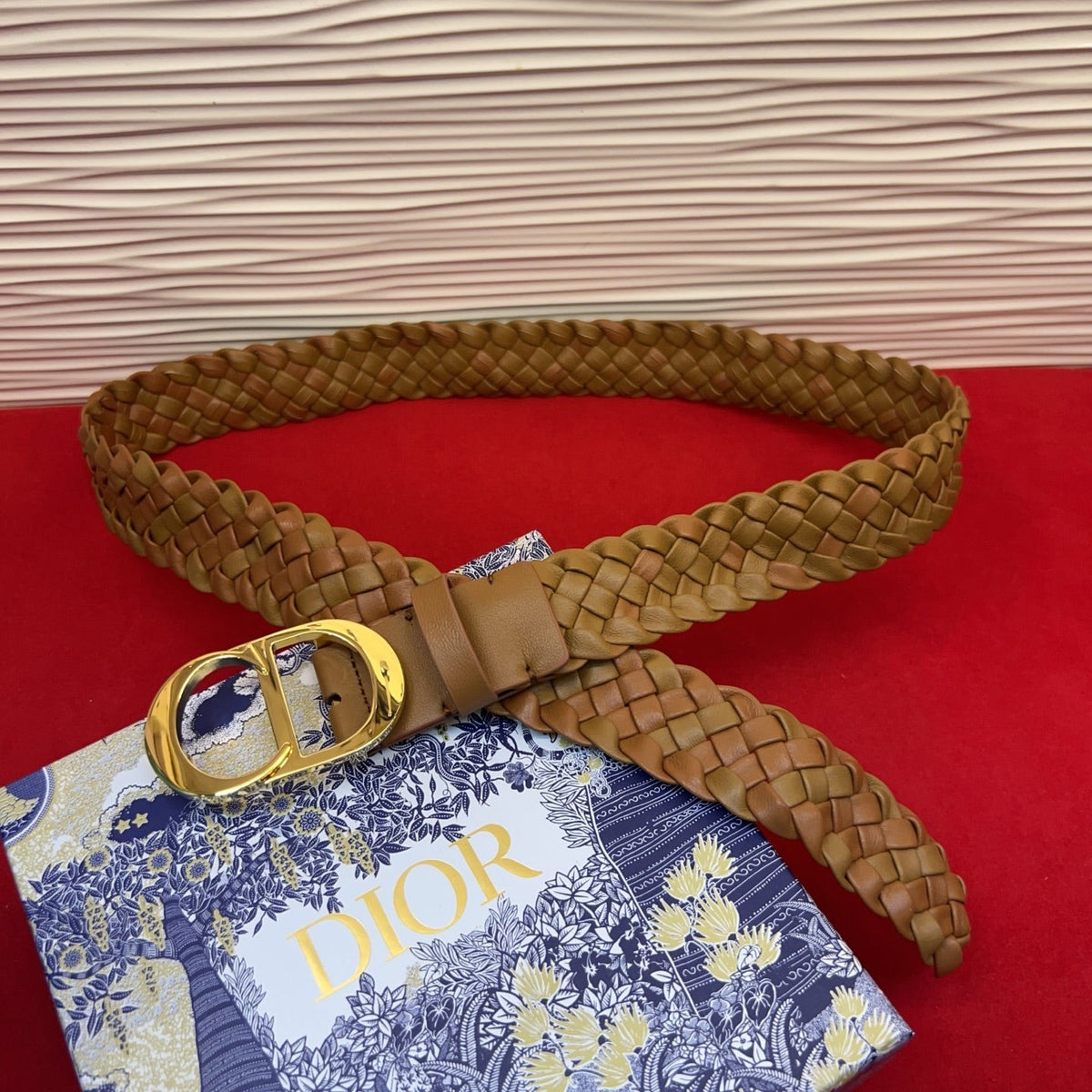 Dior 2026 Braided Belt 35mm Lambskin