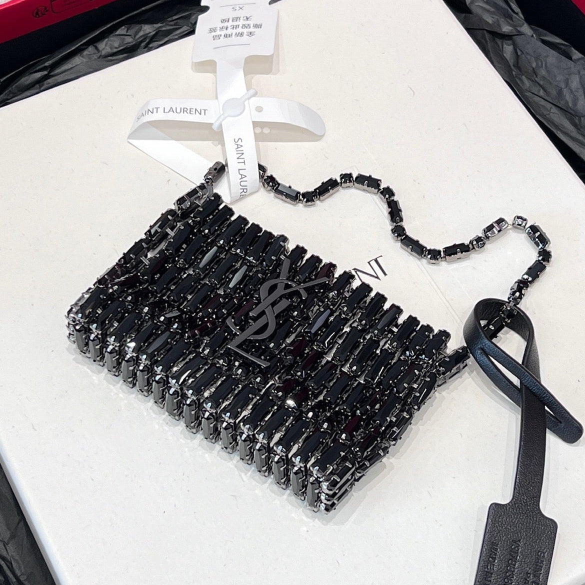 YSL 2026 Micro Evening Bag 11cm Crystals