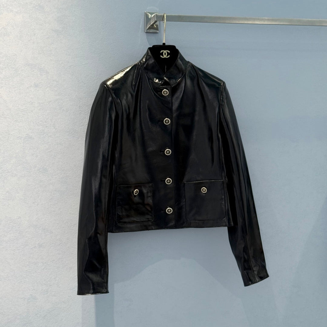 CC 25 Leather Jacket Black Lambskin