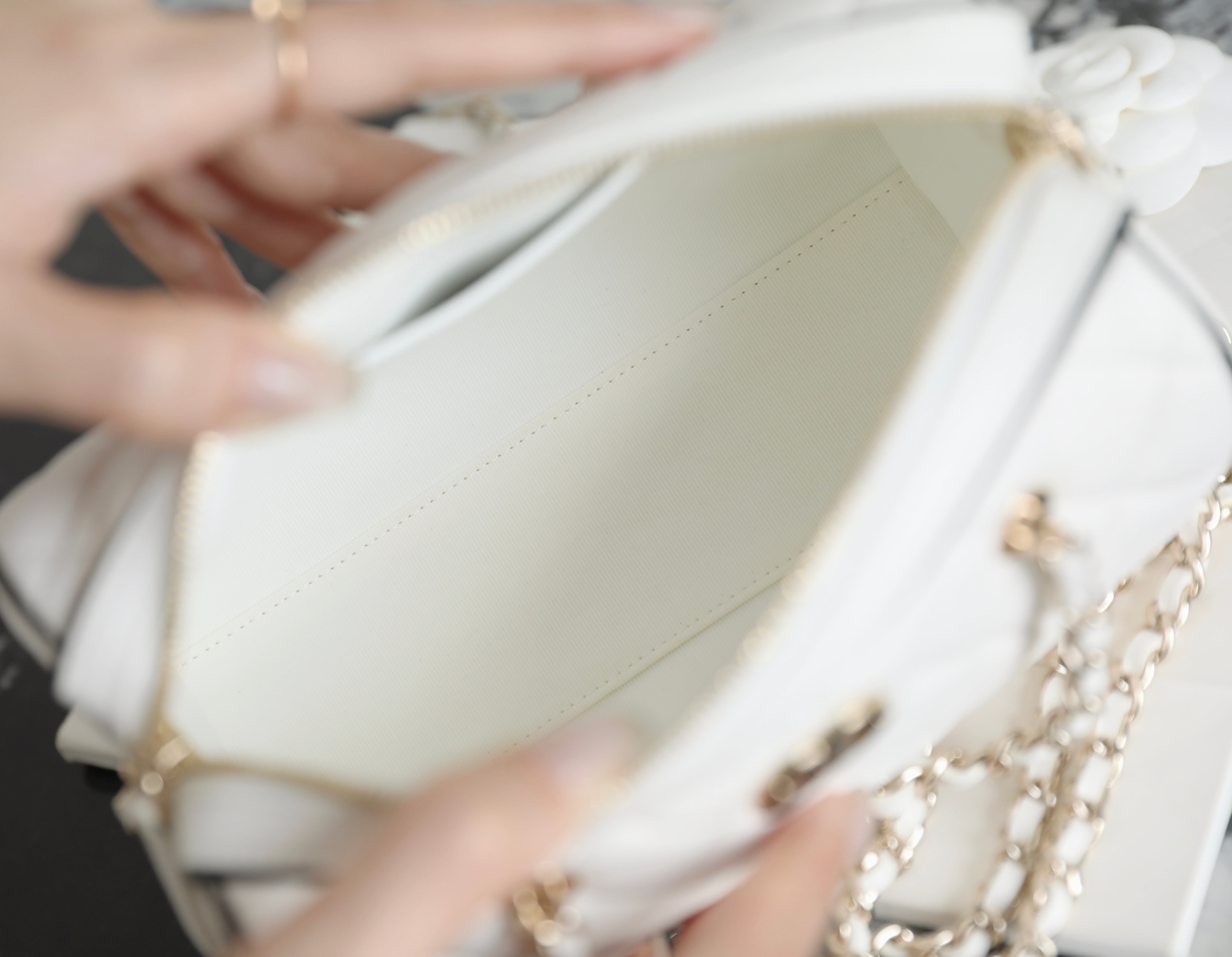 Chanel 2025 Bowling Bag White Lambskin 343004