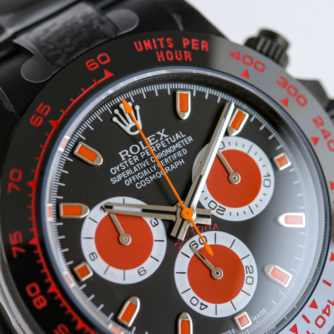 Rolex Daytona 40mm Carbon Black Silver Hand
