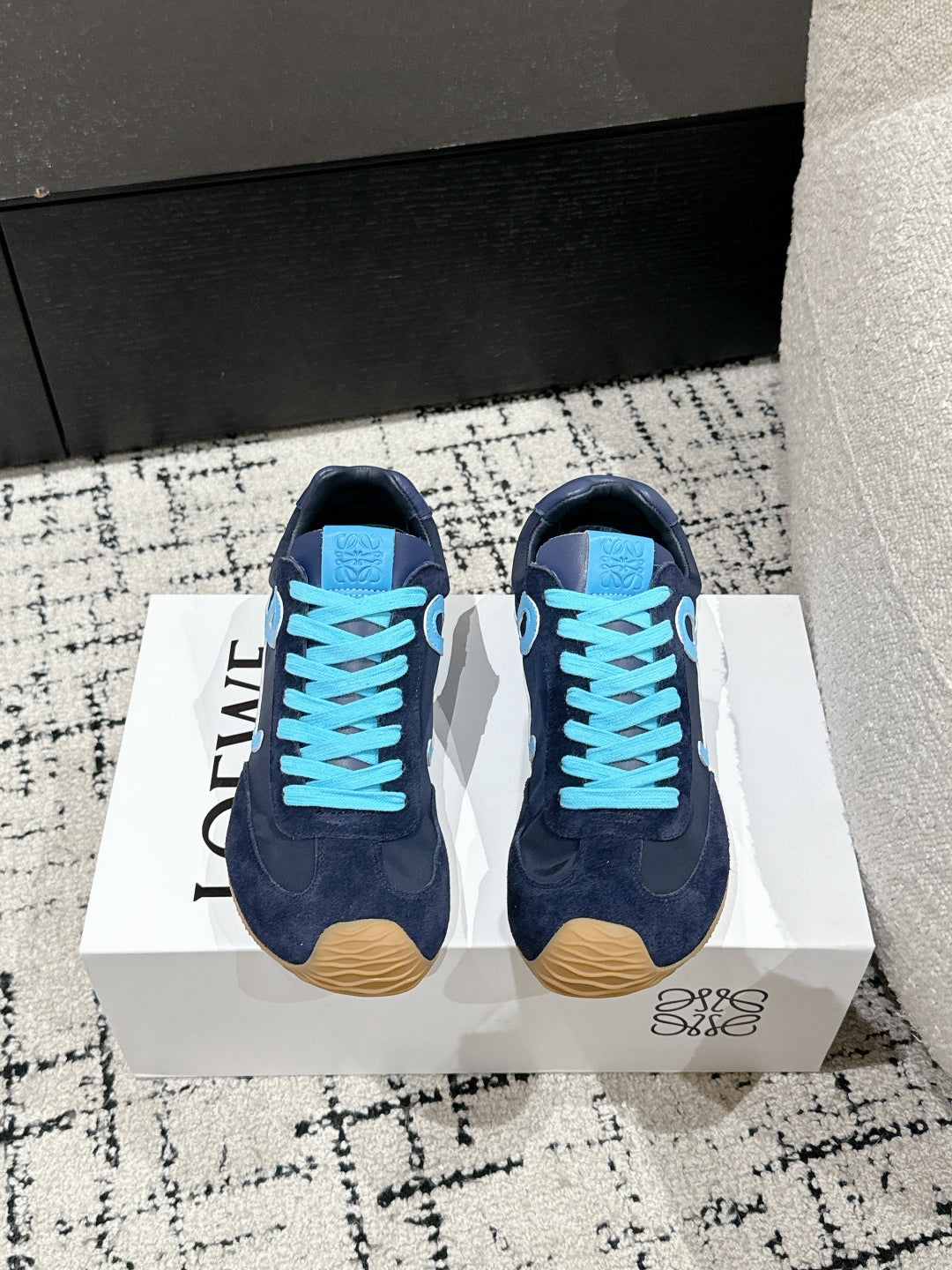 Loewe 25 Ballet Runner 2.0 Sneaker Blue Suede