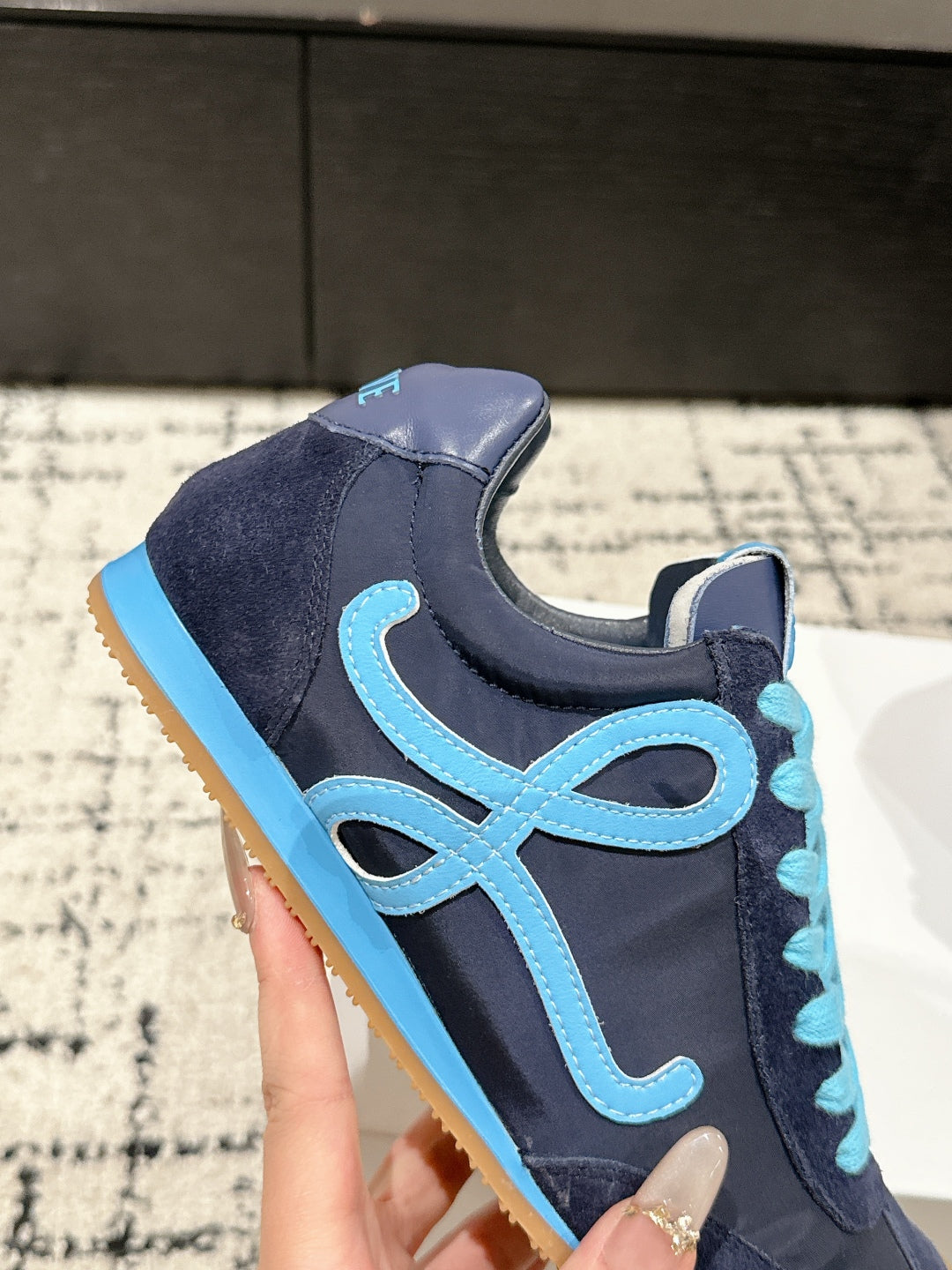 Loewe 25 Ballet Runner 2.0 Sneaker Blue Suede