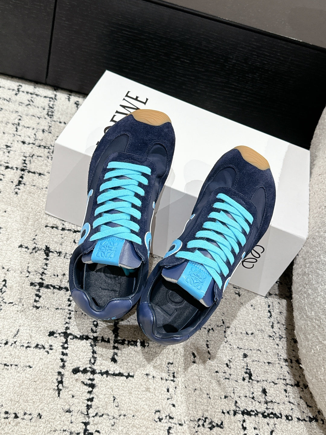 Loewe 25 Ballet Runner 2.0 Sneaker Blue Suede