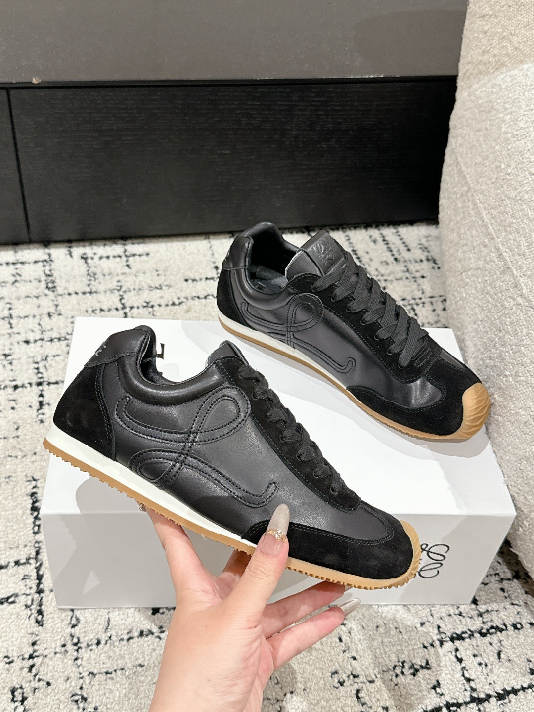 Loewe 25 Ballet Runner 2.0 Sneaker Black Suede