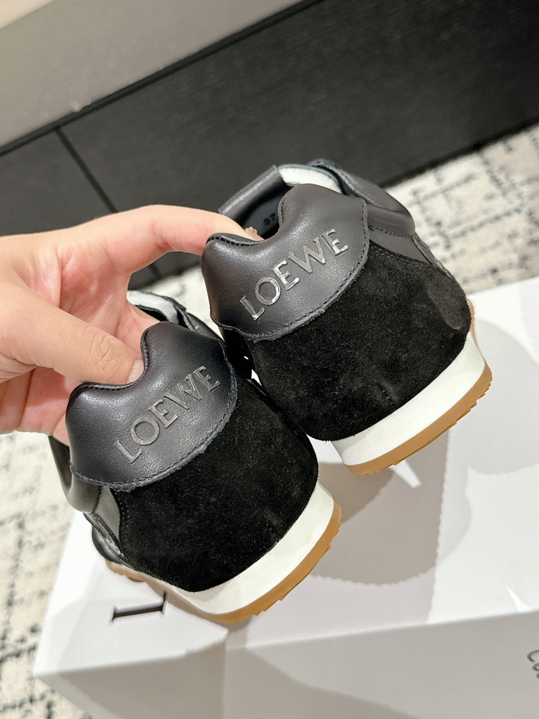 Loewe 25 Ballet Runner 2.0 Sneaker Black Suede