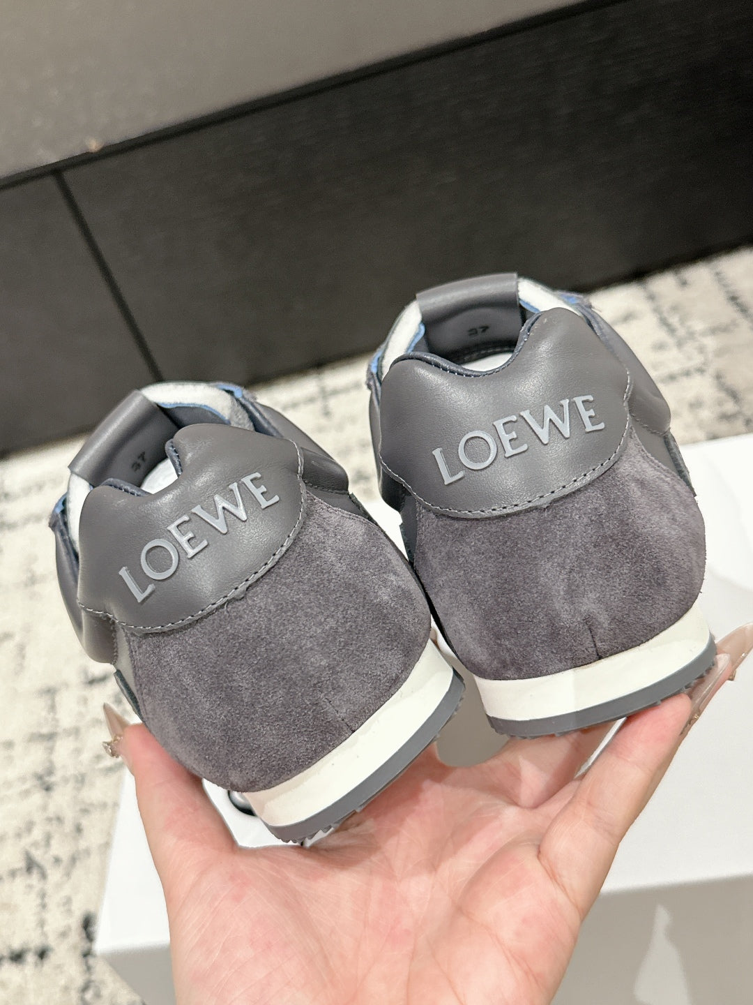 Loewe 25 Ballet Runner 2.0 Sneaker Grey Suede