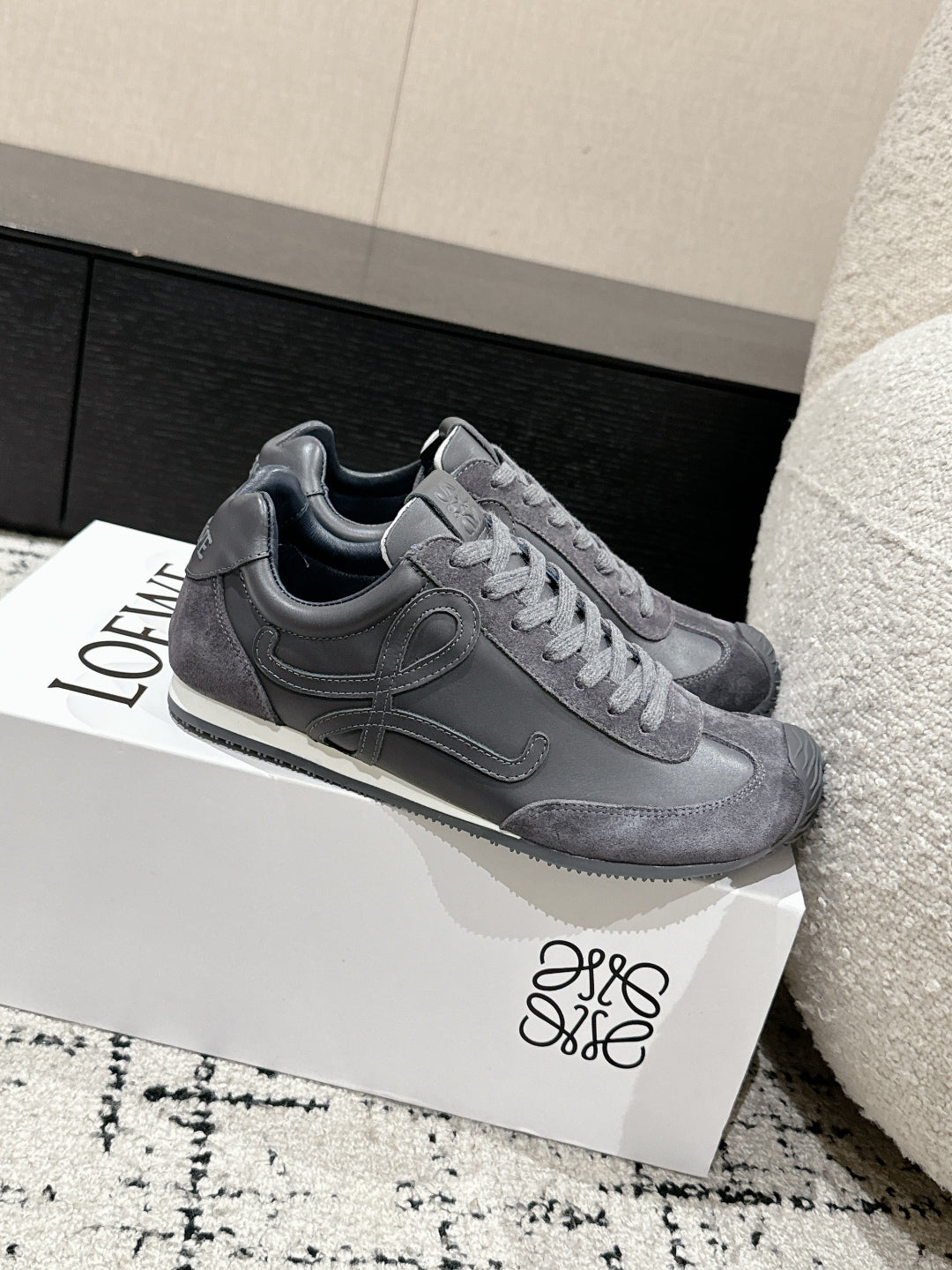 Loewe 25 Ballet Runner 2.0 Sneaker Grey Suede