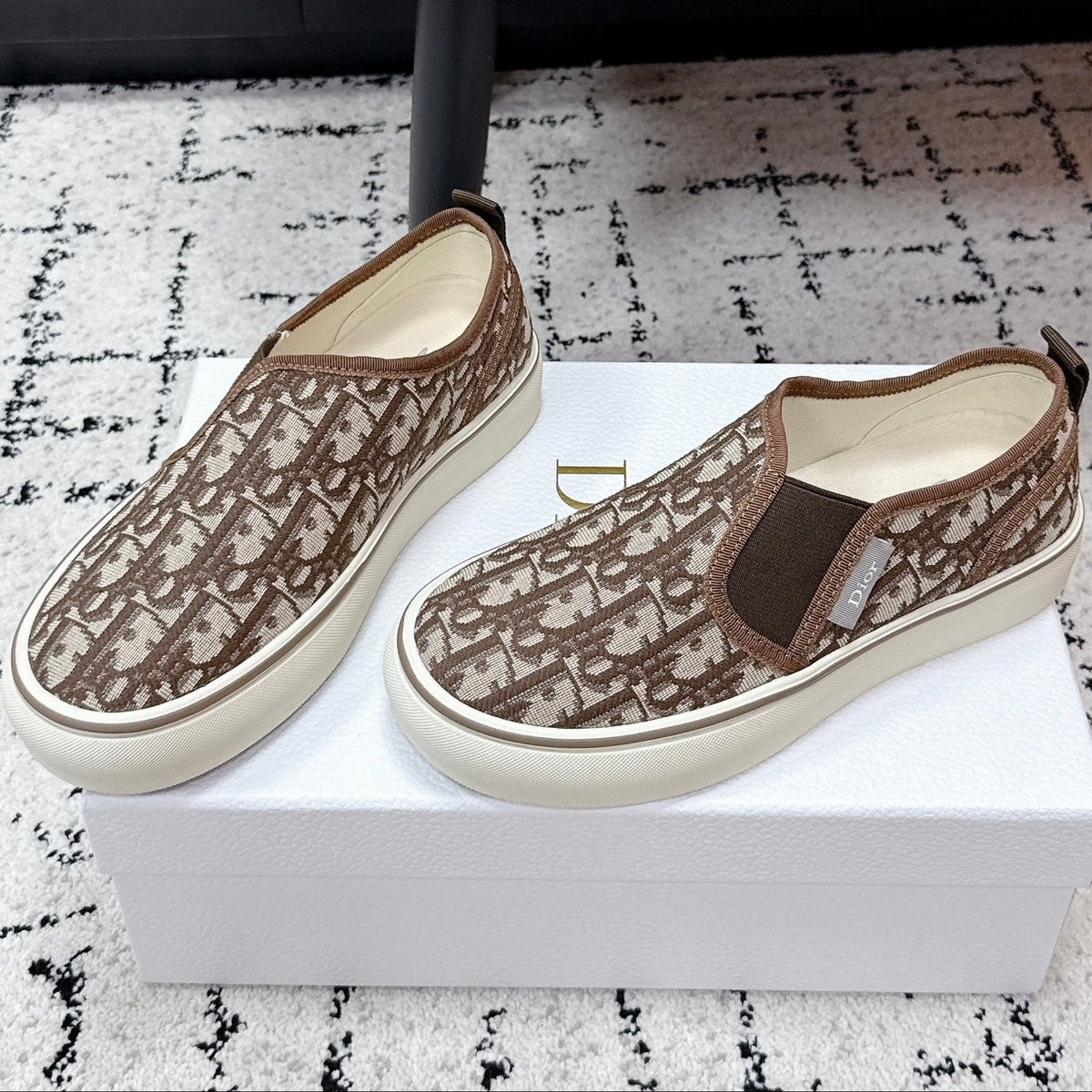 Dior 2026 Monogram Slip-on Loafers Cloth 954991