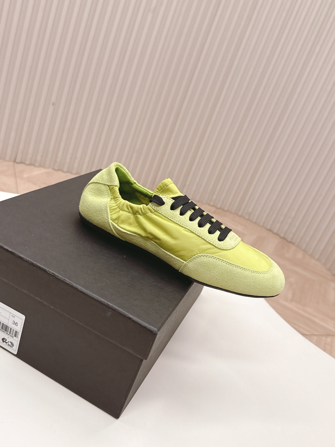 PRA 26S Sneaker Lime Green Suede Canvas 600601