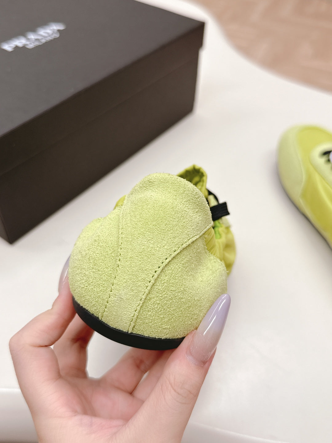 PRA 26S Sneaker Lime Green Suede Canvas 600601