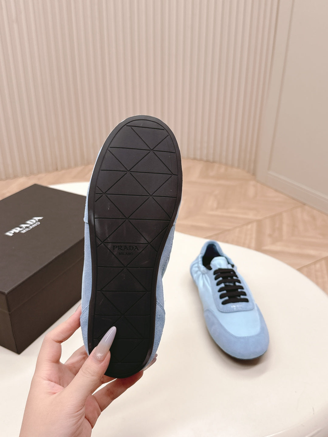 PRA 26S Sneaker Light Blue Suede Canvas 600602