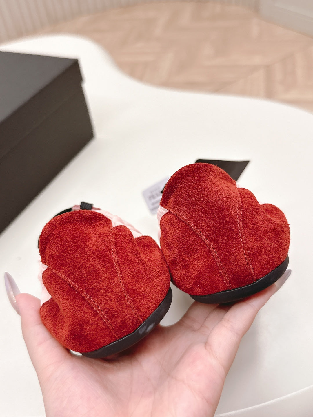 PRA 26S Sneaker Light Pink Red Suede Canvas 600603