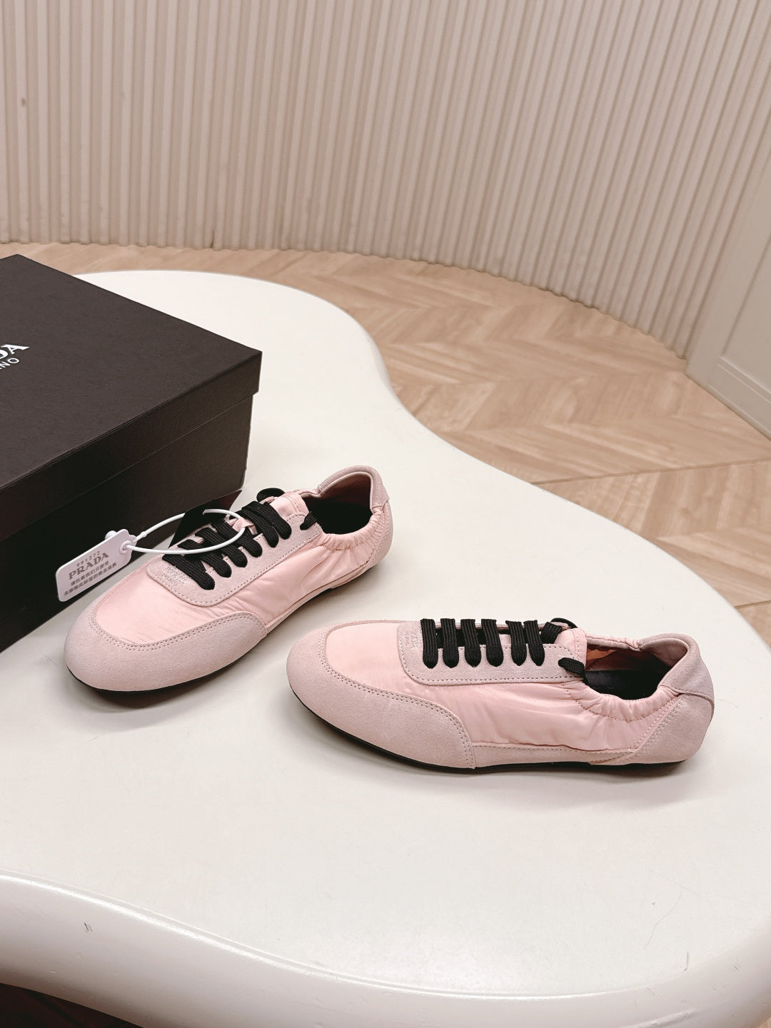 PRA 26S Sneaker Light Pink Suede Canvas 600604