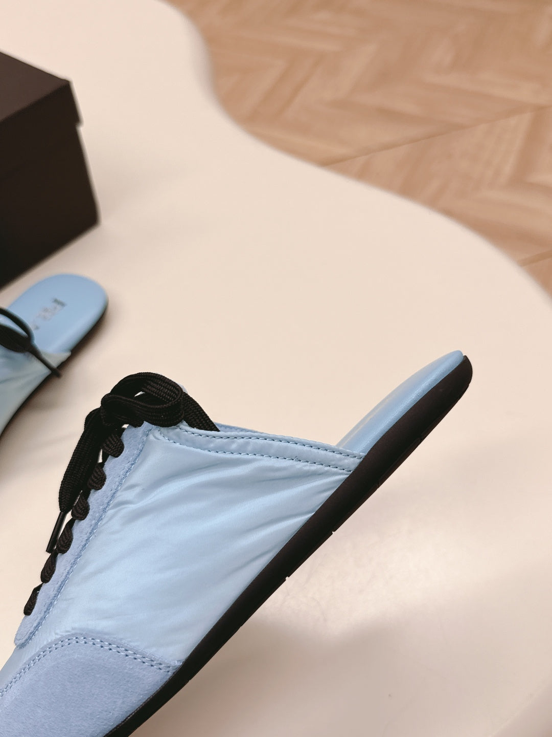 PRA 26S Mule Sneaker Light Blue Suede Canvas 600610