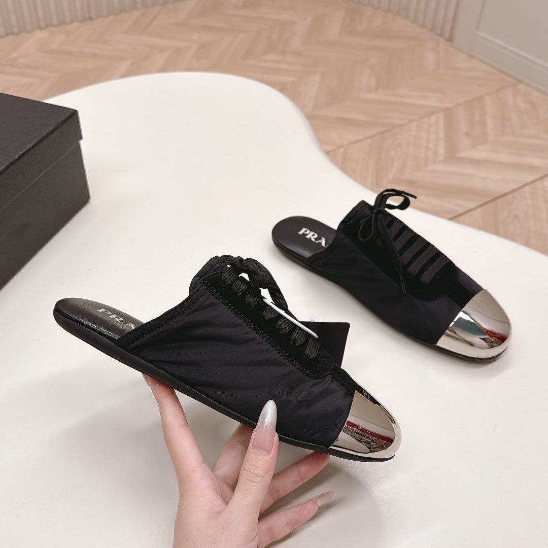 PRA 26S Mule Sneaker Black Sliver Canvas 600619