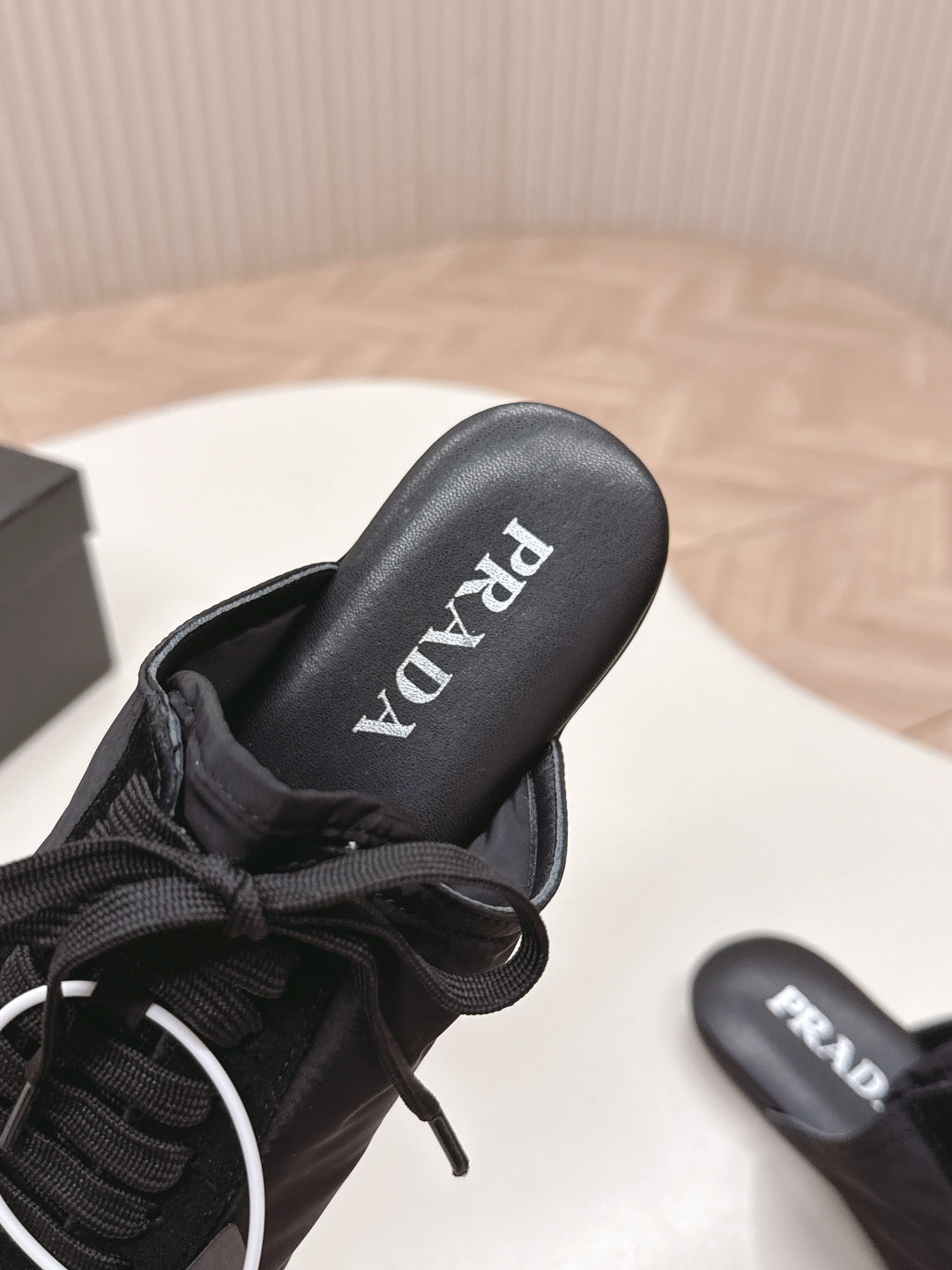 PRA 26S Mule Sneaker Black Sliver Canvas 600619