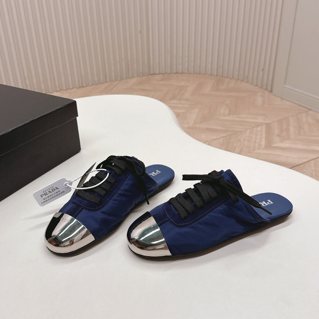 PRA 26S Mule Sneaker Navy Blue Sliver Canvas 600620