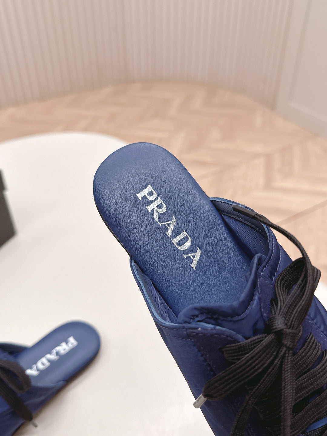 PRA 26S Mule Sneaker Navy Blue Sliver Canvas 600620