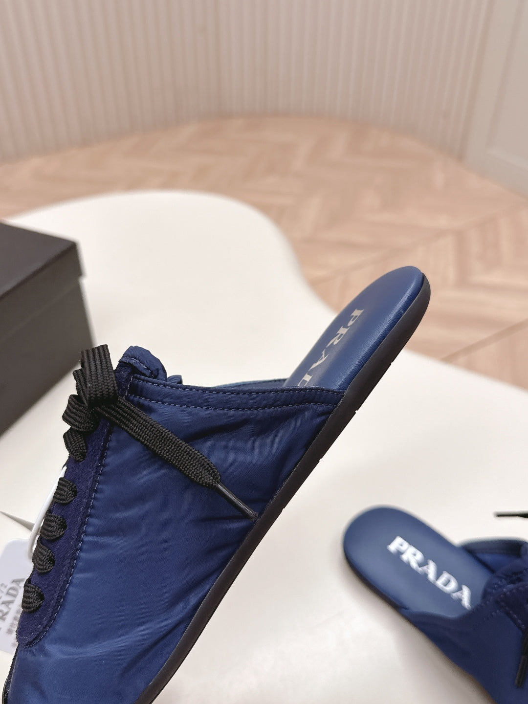 PRA 26S Mule Sneaker Navy Blue Sliver Canvas 600620