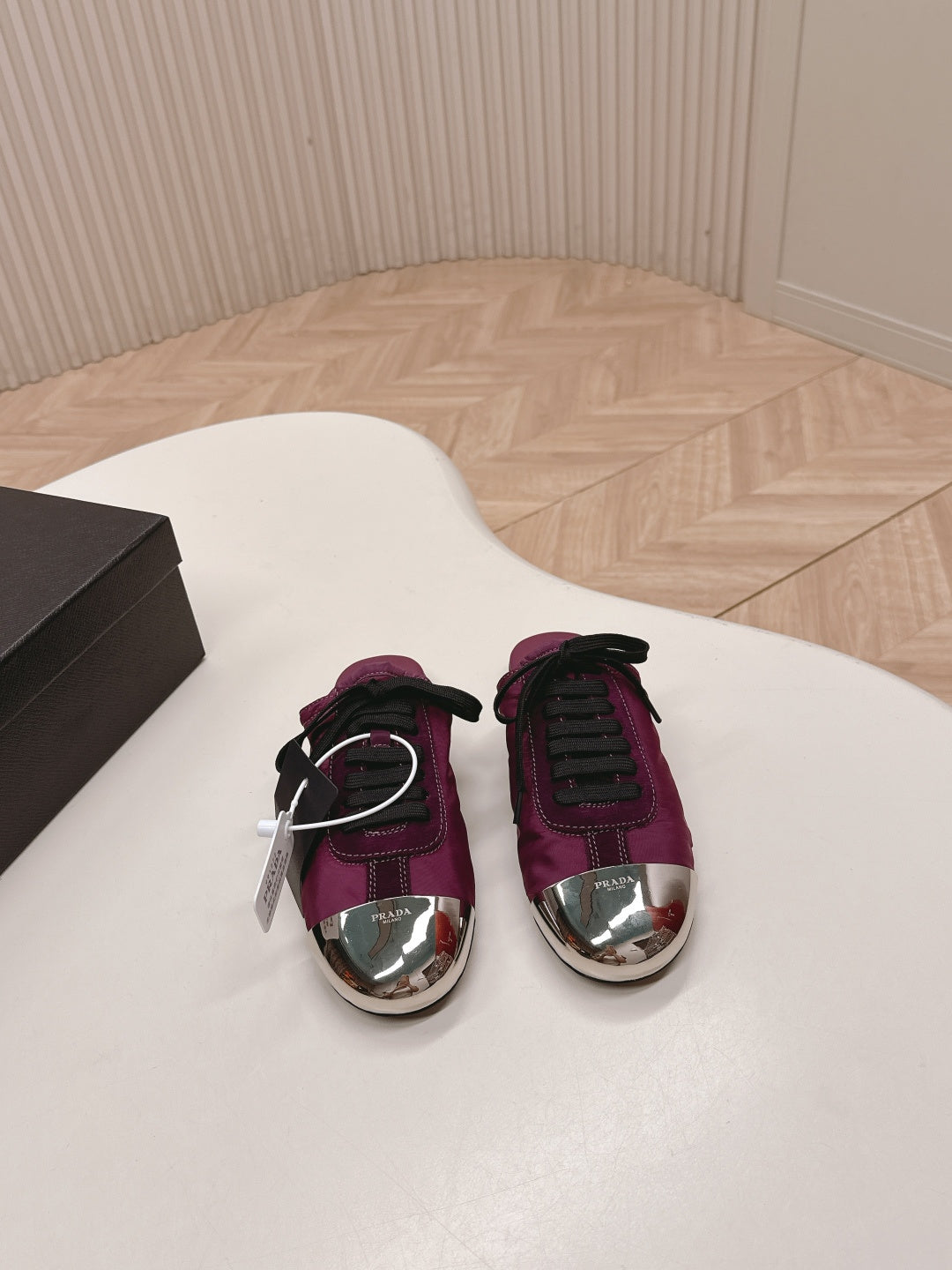 PRA 26S Mule Sneaker Wine Purple Sliver Canvas 600621