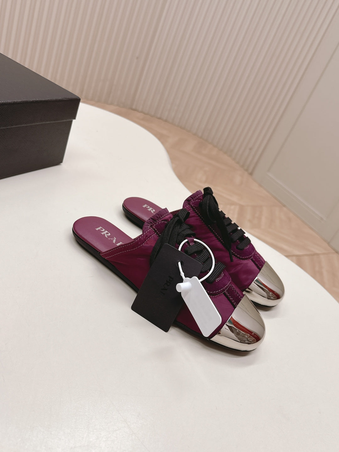 PRA 26S Mule Sneaker Wine Purple Sliver Canvas 600621