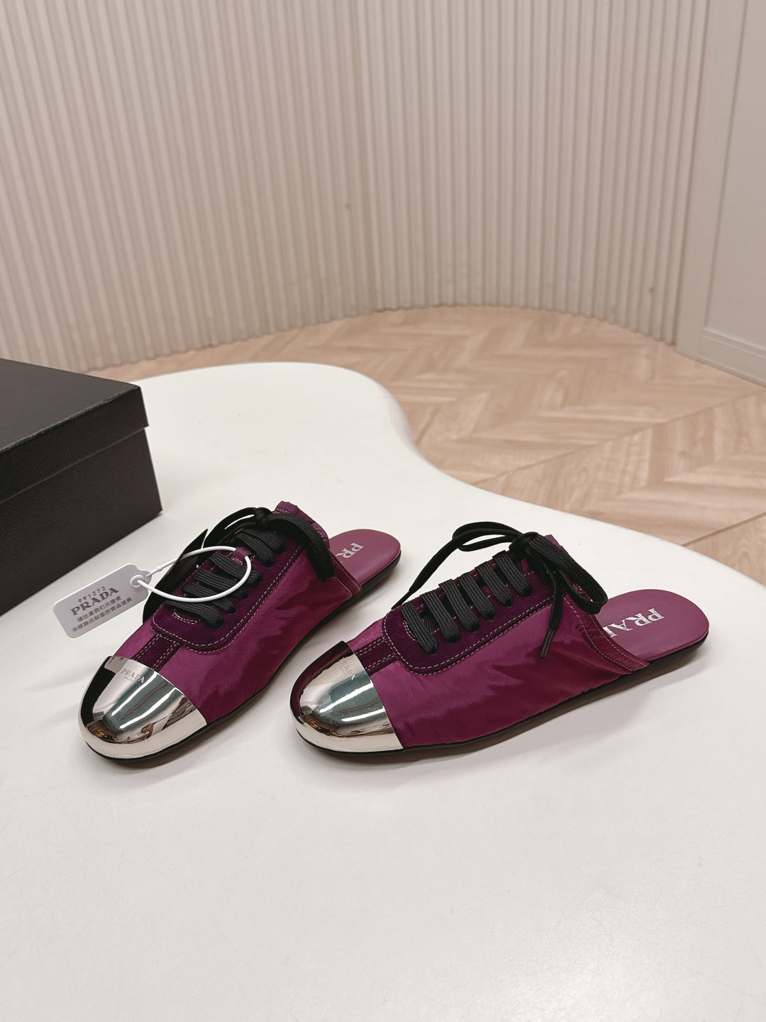 PRA 26S Mule Sneaker Wine Purple Sliver Canvas 600621