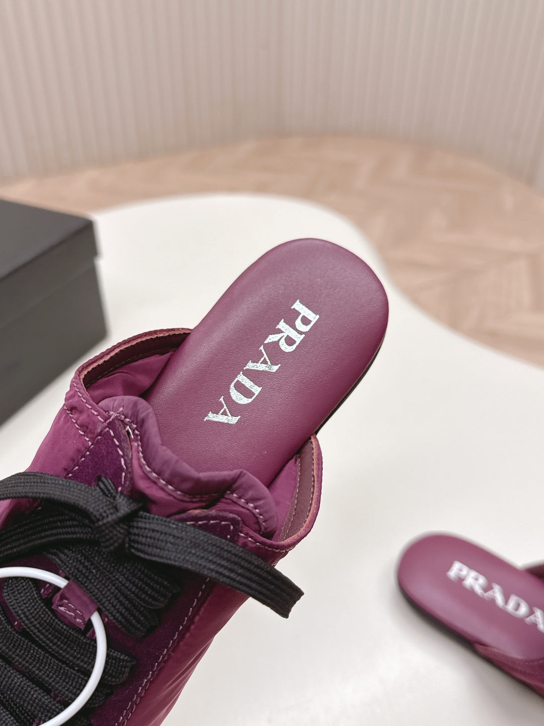 PRA 26S Mule Sneaker Wine Purple Sliver Canvas 600621