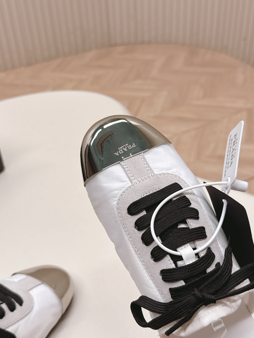 PRA 26S Mule Sneaker White Sliver Canvas 600623