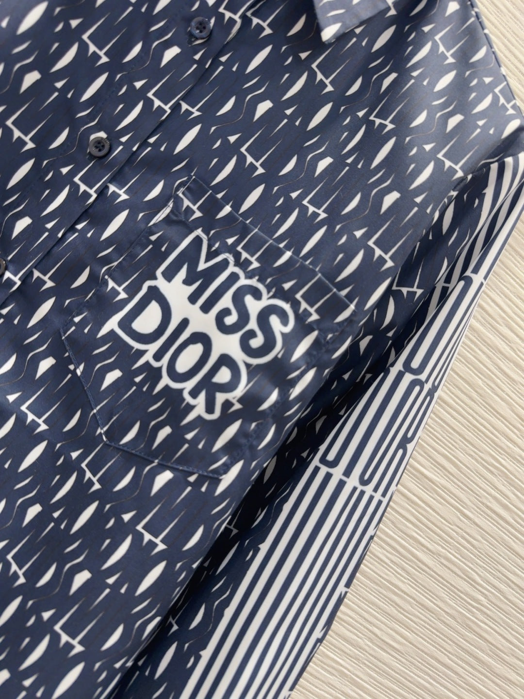 CD 25 Miss Dior Shirt Blue Polyester