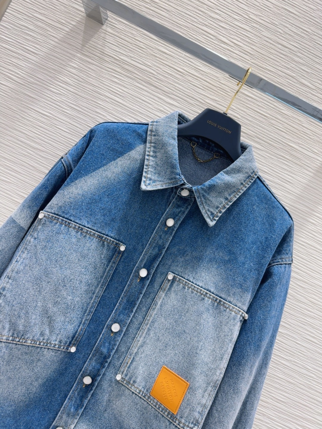 LV 25 Denim Jacket Light Blue Cotton
