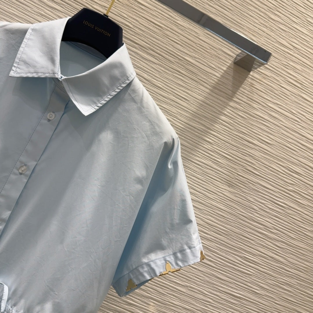 LV 25 T-shirt White Light Blue Cotton