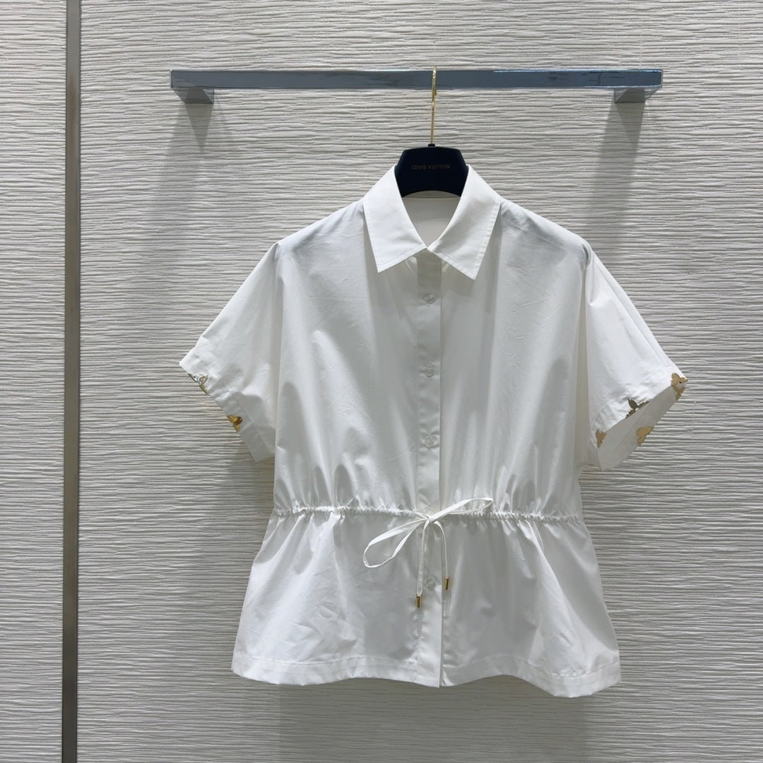 LV 25 T-shirt White Light Blue Cotton