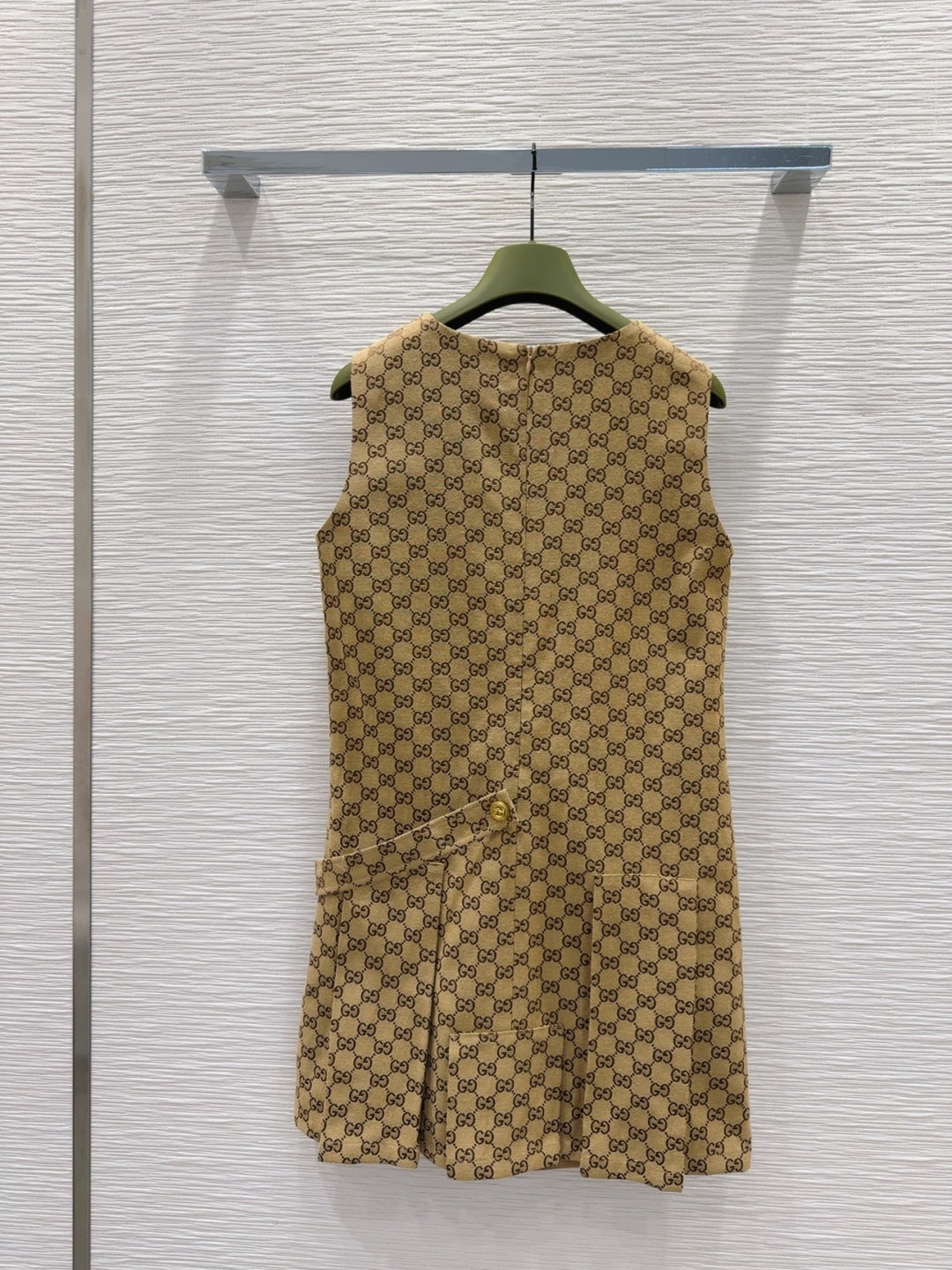Gucci 2025 MidiDress Camel and Ebony Polyester Fiber