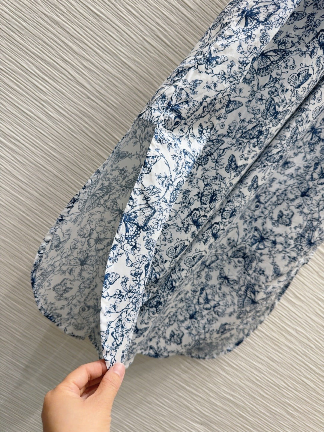 CD 2025 Butterfly Dress White Blue Cotton