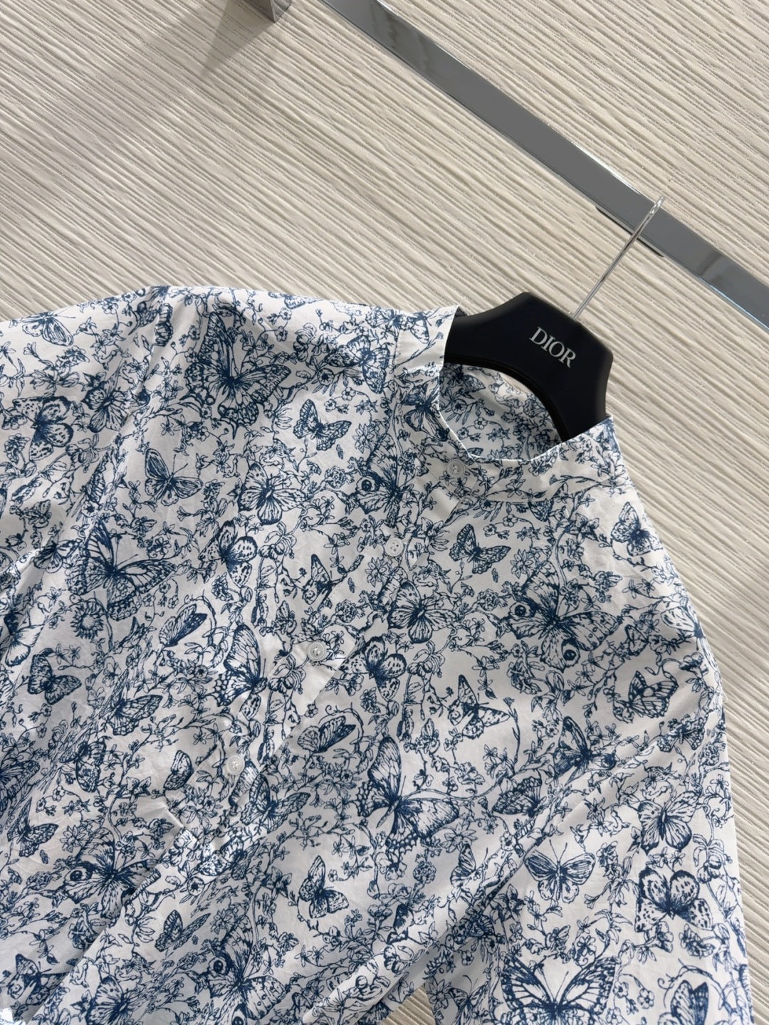 CD 2025 Butterfly Dress White Blue Cotton