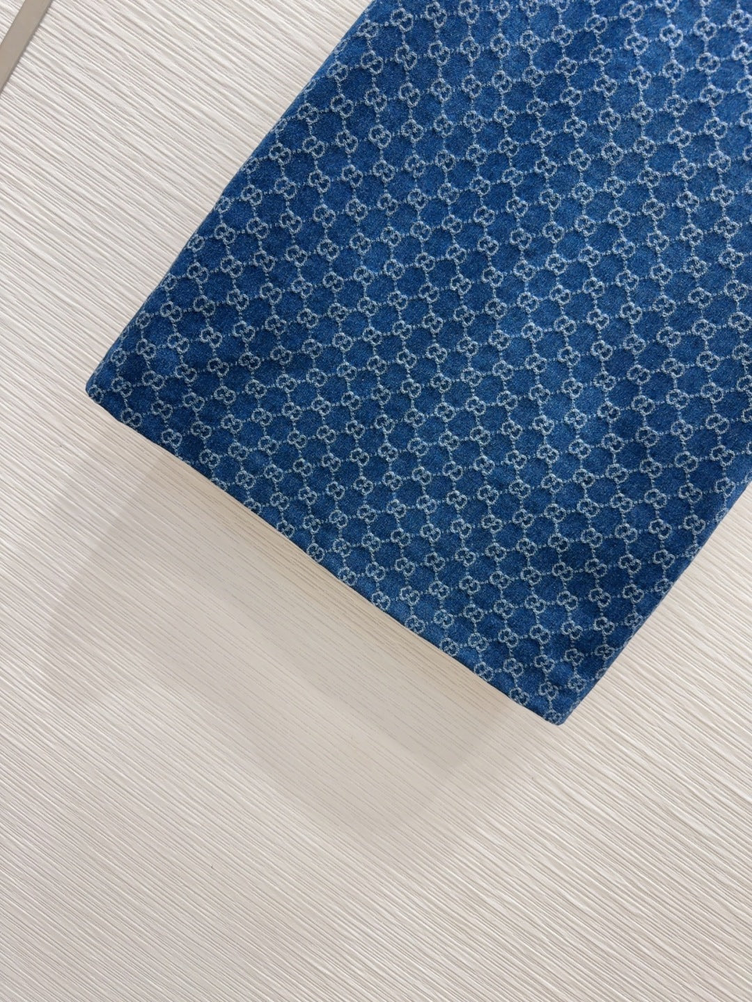 Gucci 2025 Denim Dress Blue Brown Cotton