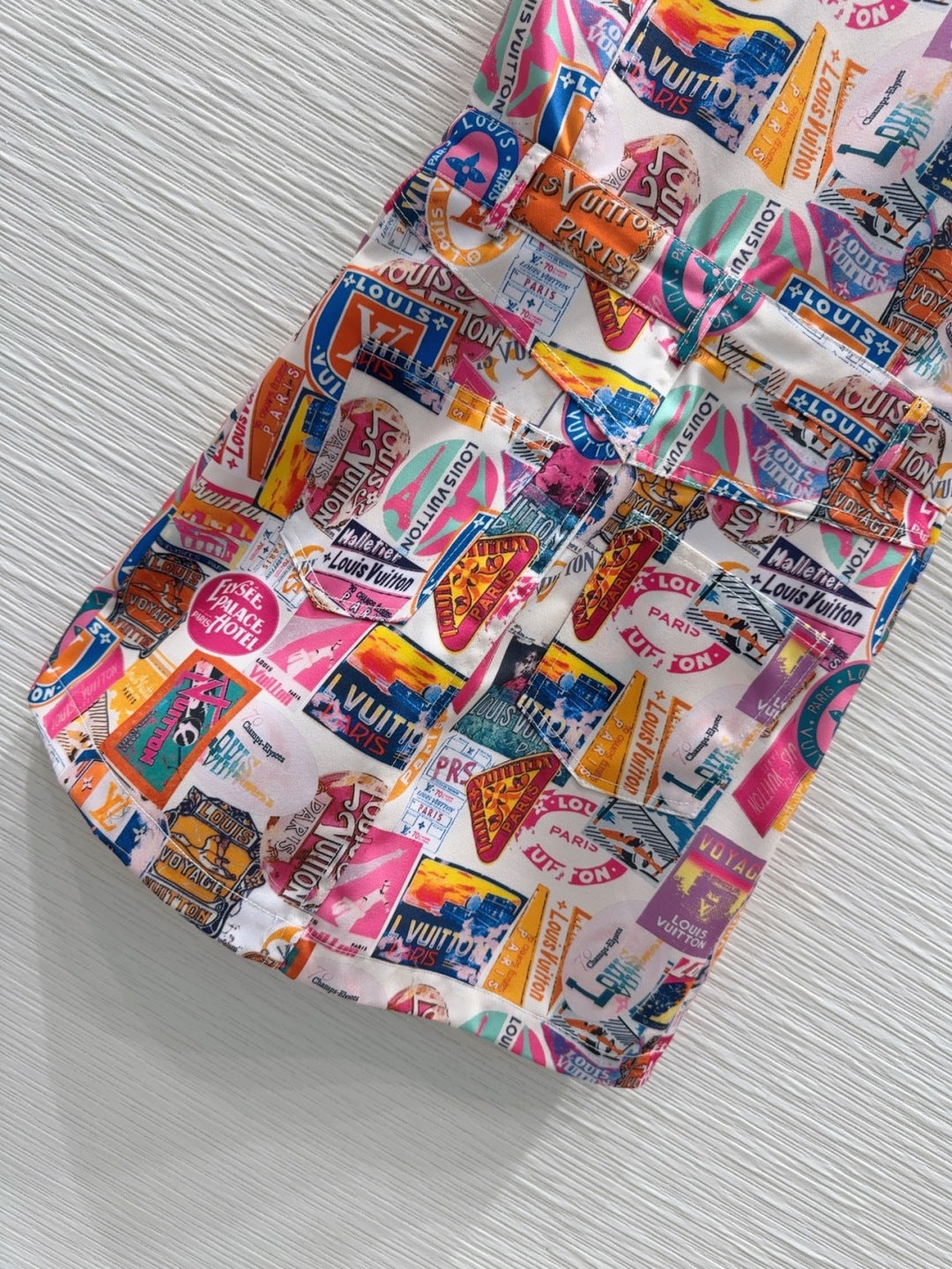 LV 25 Cheerful Pattern Dress Mulicolor Polyester Cotton