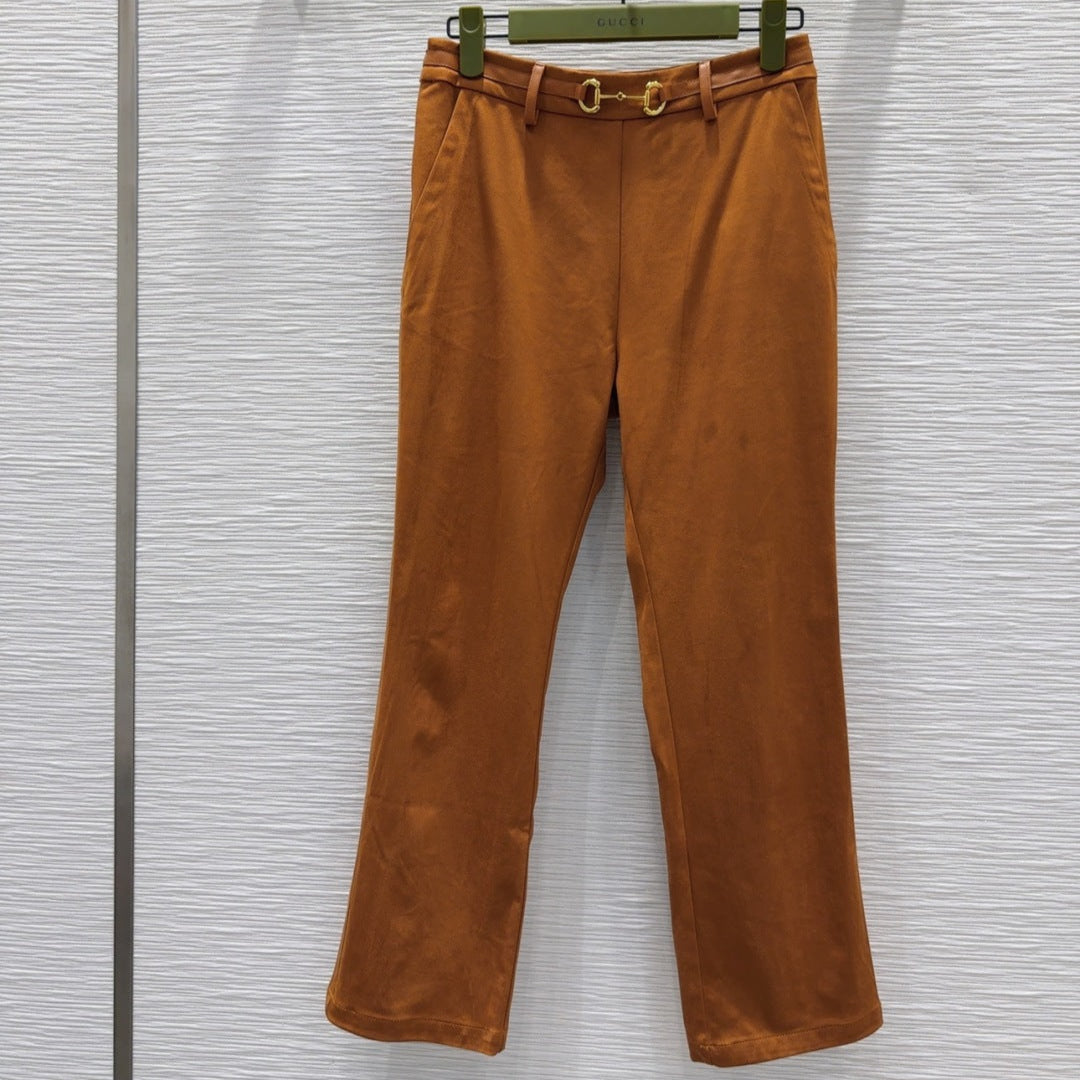 Gucci 2025 Pant Brown Polyester Fiber