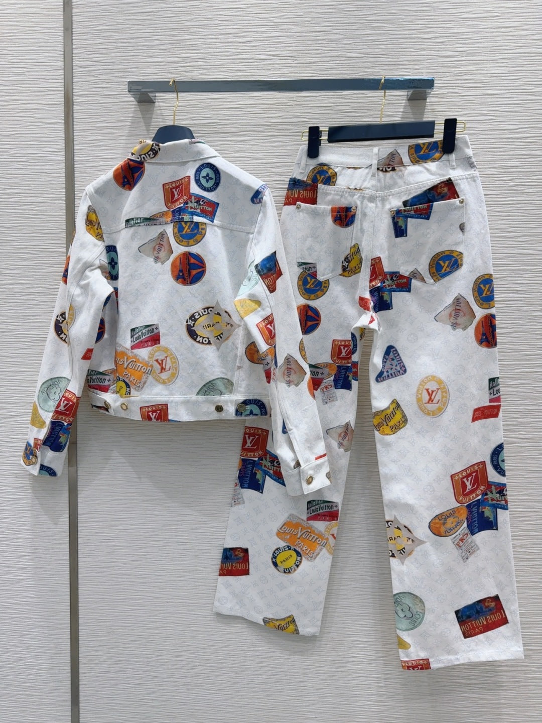 LV 25 Unique Logo Set Jacket Multicolor Cotton